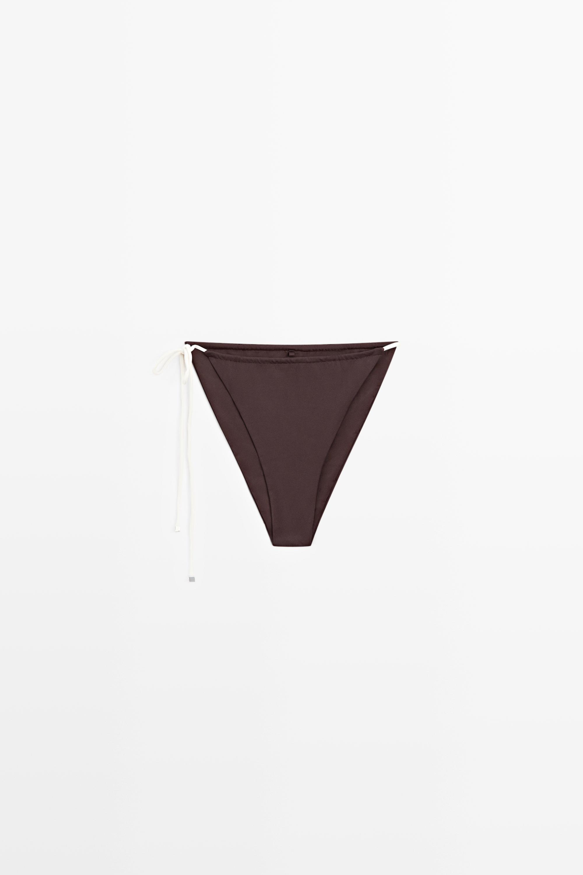 Bas de bikini à lien contrastant